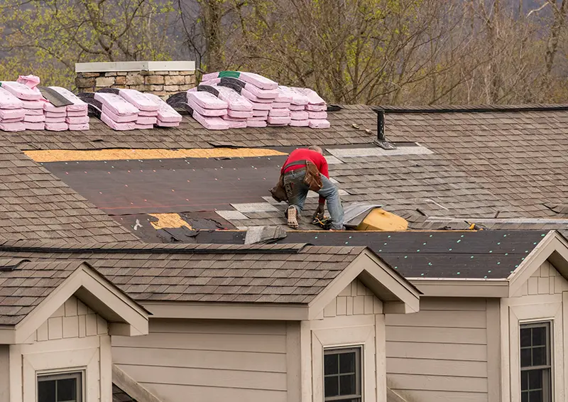 roof-replacement-1st-photo Bant roofers finishing an Atlanta re-roofing project